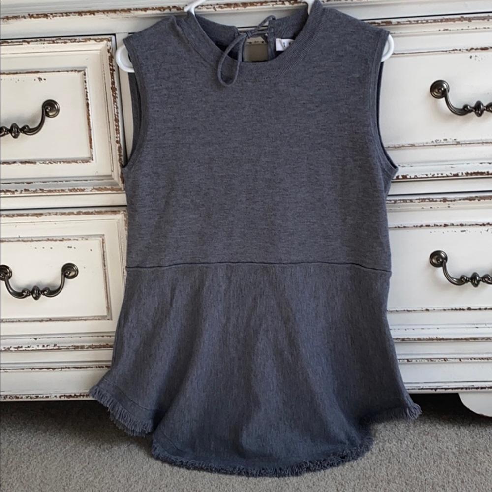 THML grey fringe top